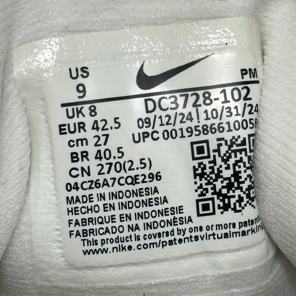 Nike Revolution 6 Mens White Running Shoes Athletic Sneakers‎ Size 9